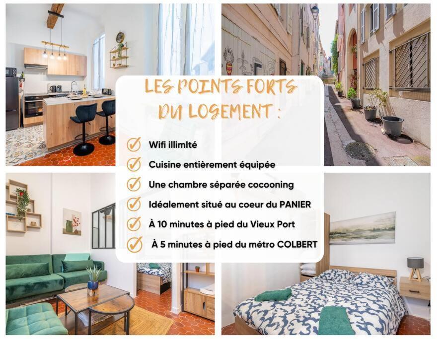 Charmant T2 Au Coeur Du Panier Marseille Extérieur photo